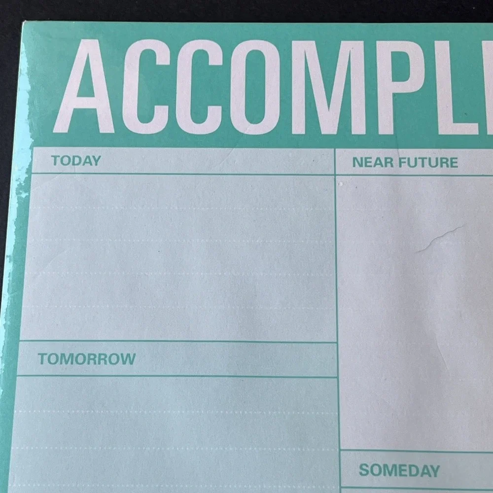 Knock Knock Funny Pad Accomplish 60 Sheets Notepad In Plastic 2015 New Old Stock